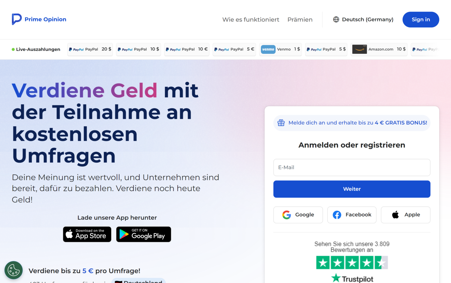 Prime Opinion Erfahrungen Einfach Geld mit Umfragen verdienen!